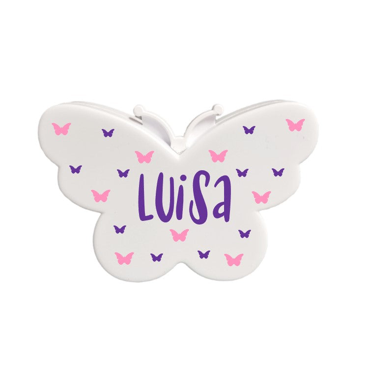Nachtlicht Steckdose Schmetterling LED Weiss