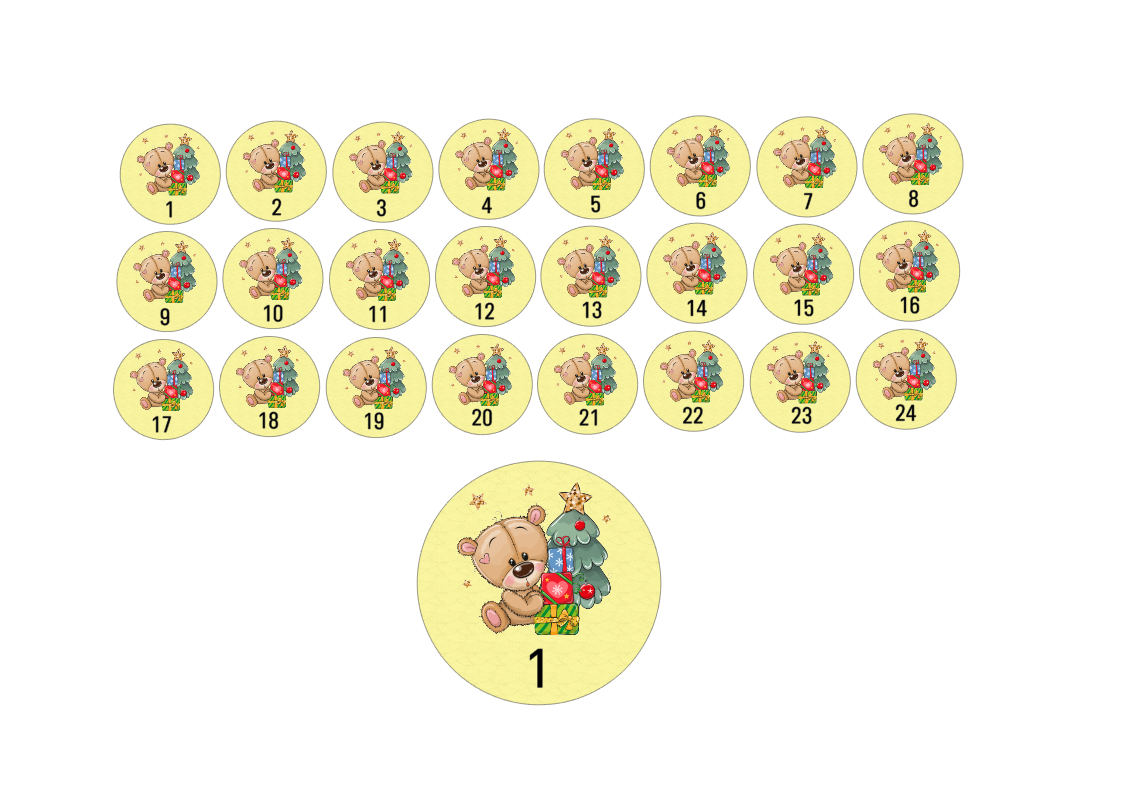 Sticker Baurelia Adventszahlen 12