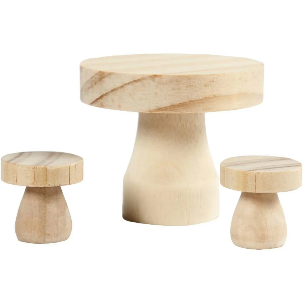 Wichtelzubehör Tisch mit Stühle Pilz