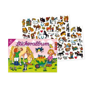 Stickeralbum mit Stickern Ponyhof