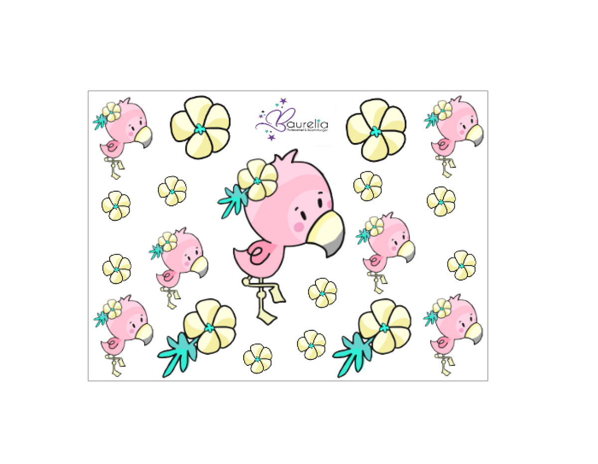 Stickerbogen Flamingo 1