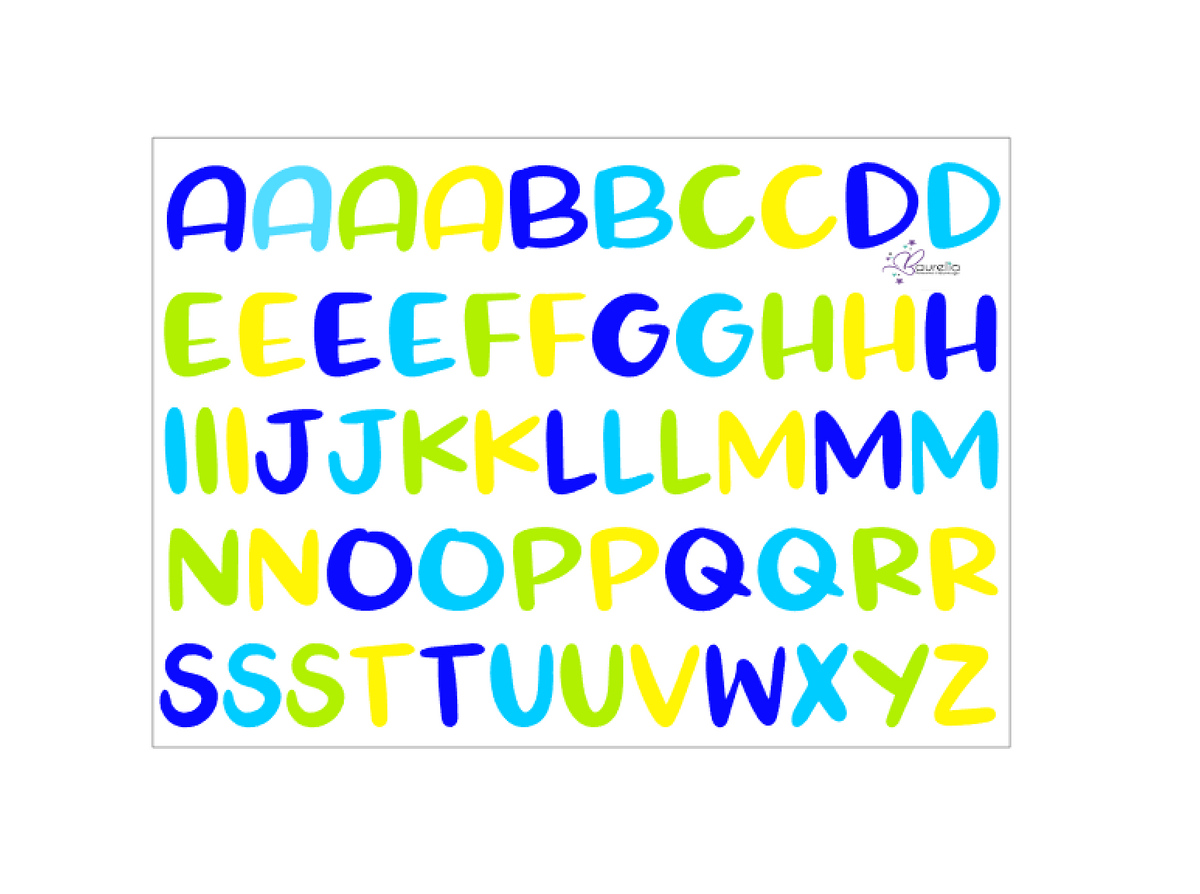 Stickerbogen ABC 13