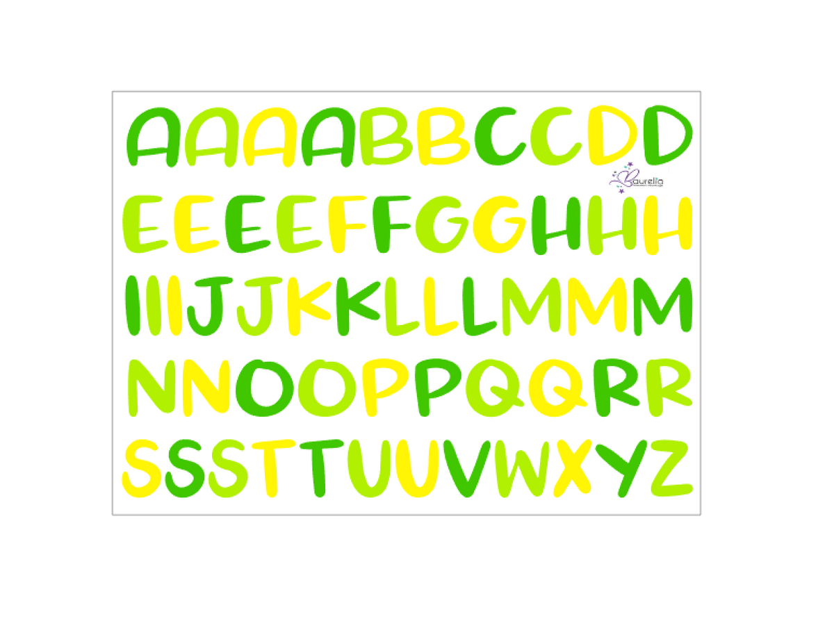 Stickerbogen ABC 12