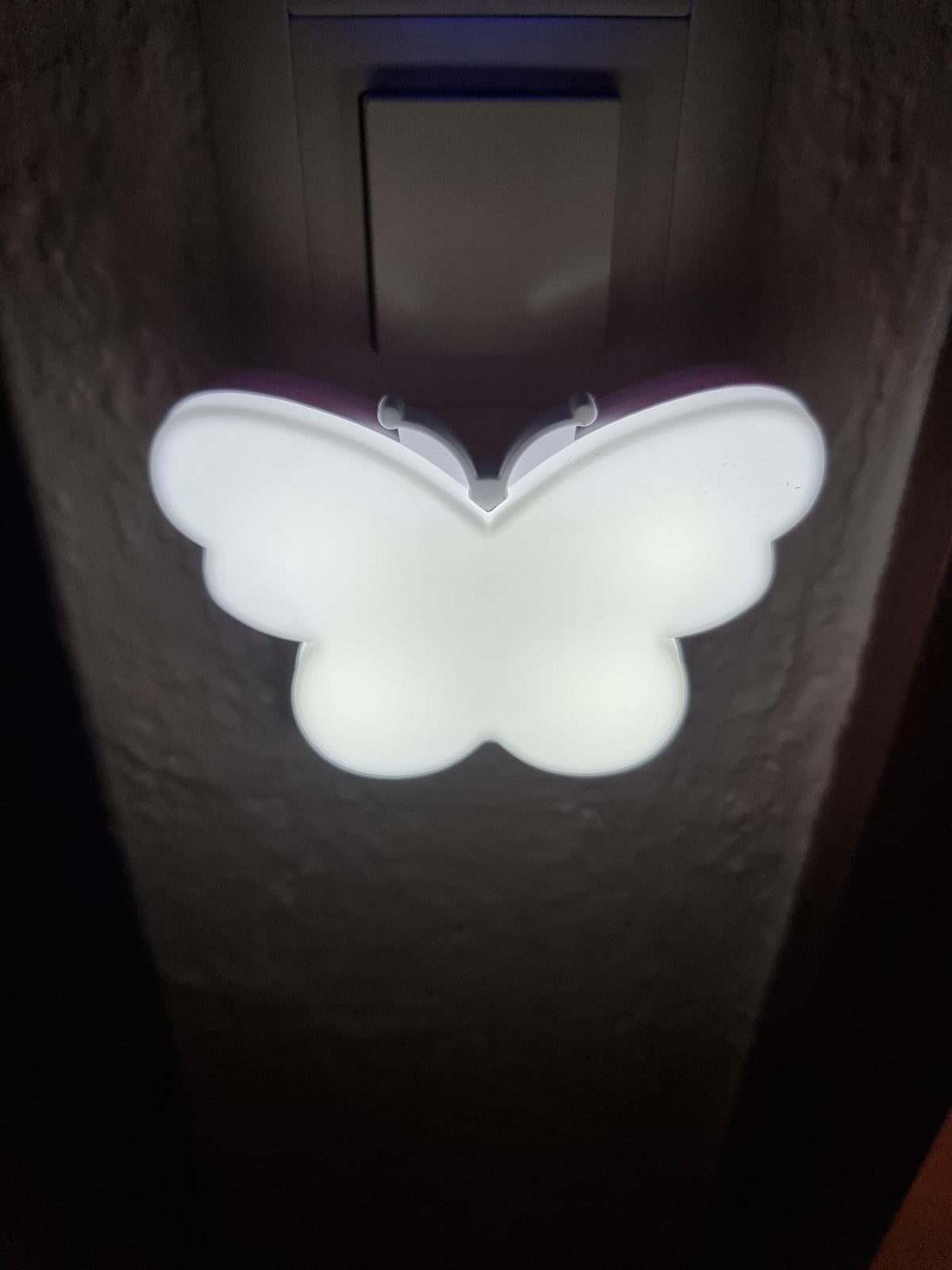 Nachtlicht Steckdose Schmetterling LED Weiss