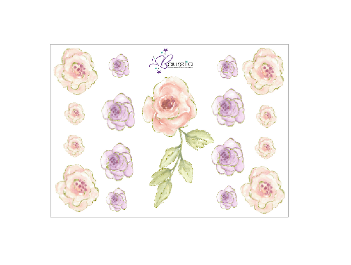 Stickerbogen Blume 3