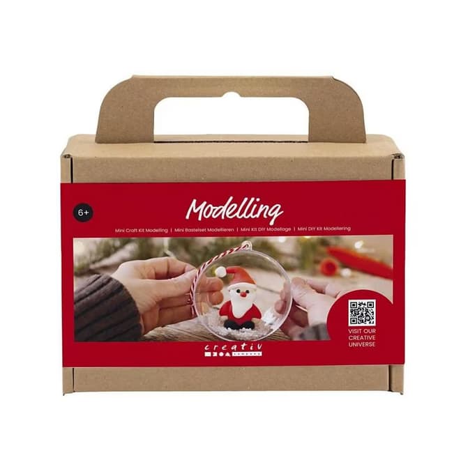 Bastelset Modellieren Weihnachtskugeln Weihnachtsmann