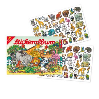 Stickeralbum mit Stickern Zoo