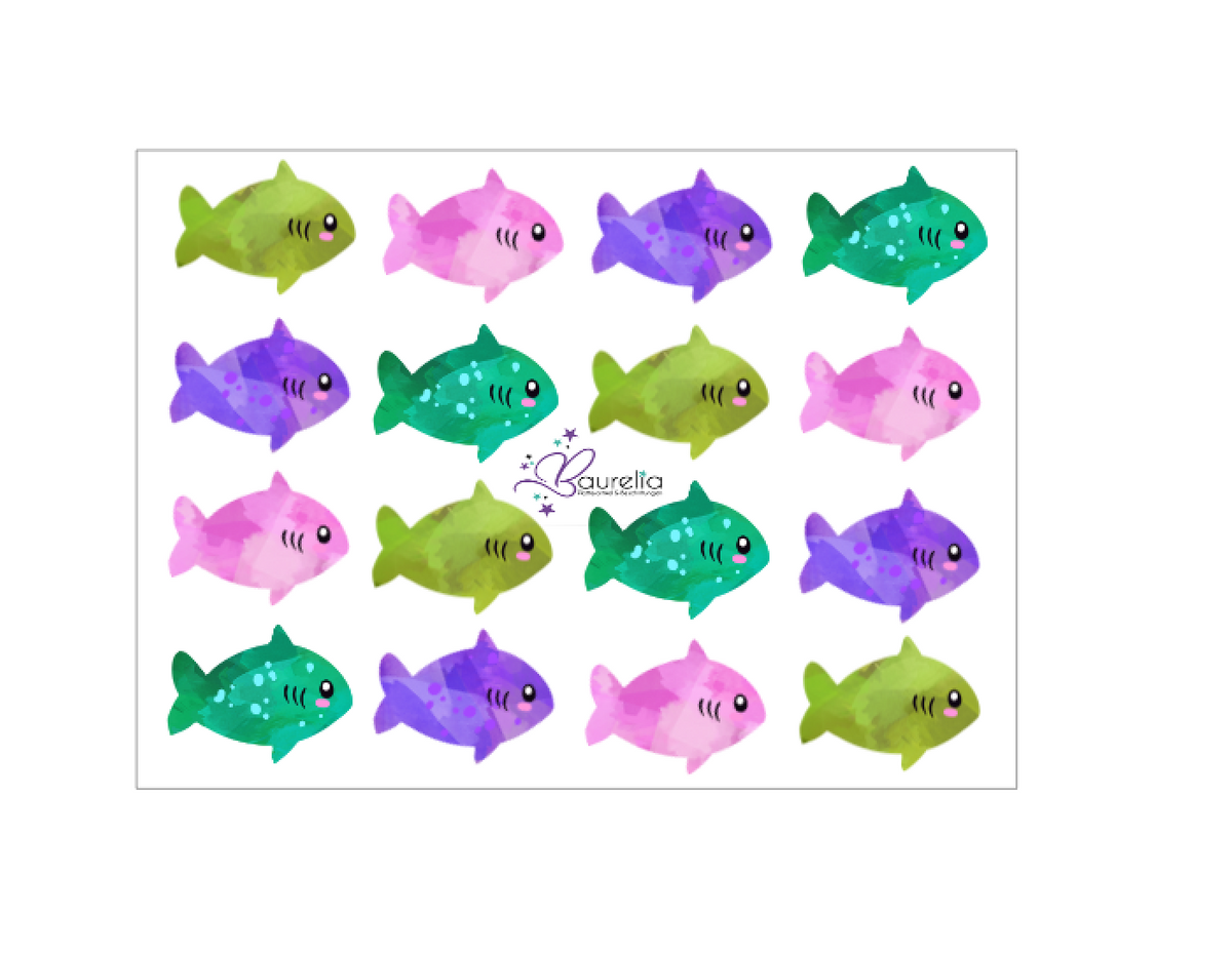 Stickerbogen Fisch 1