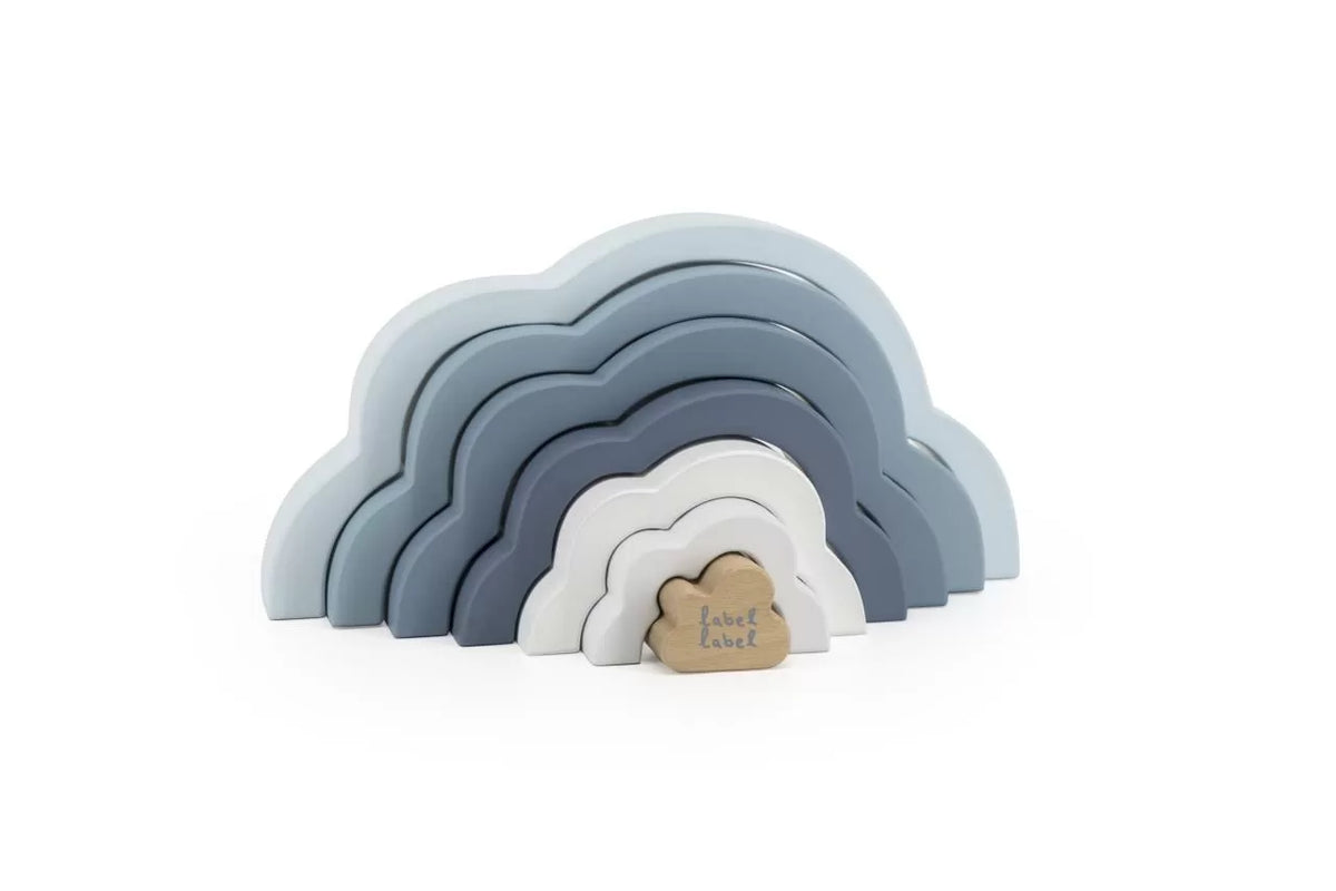 Label Label Regenbogen Puzzle Wolke Blau
