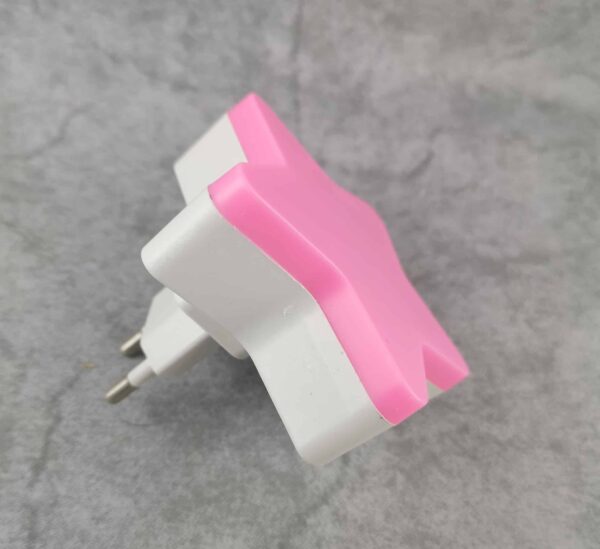 Nachtlicht Steckdose Stern LED Pink