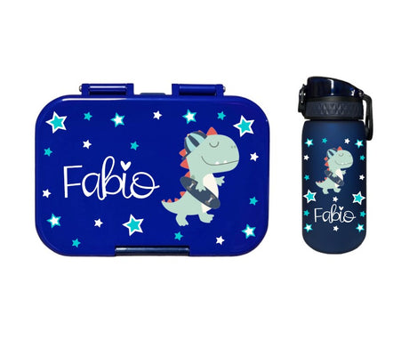 SET Znünibox und Trinkflasche Baurelia Box Mini mit Ion8 400ml Blau