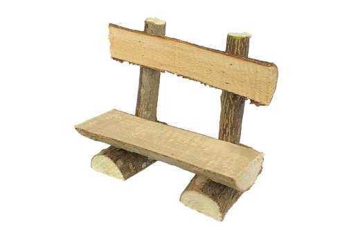 Wichtelzubehör Holzbank Rustikal
