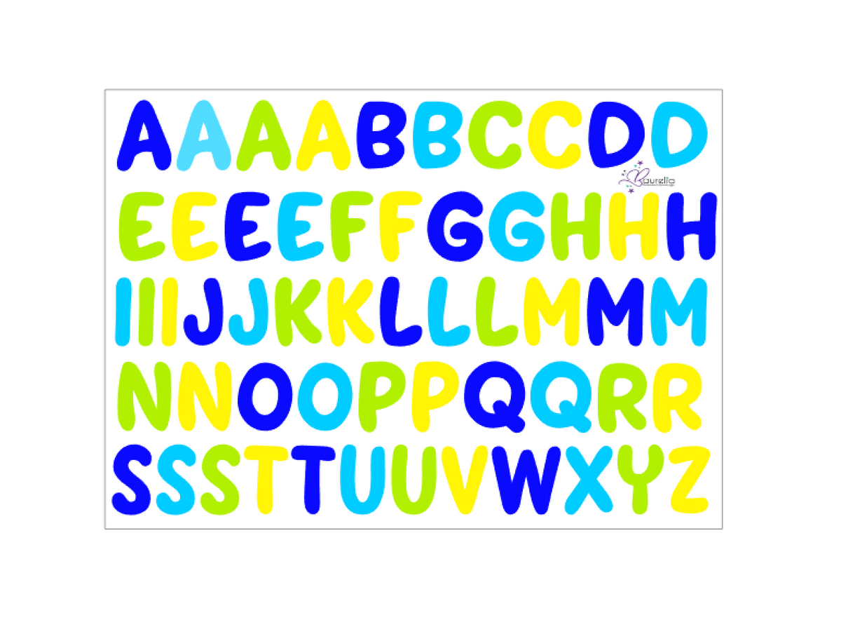 Stickerbogen ABC 5