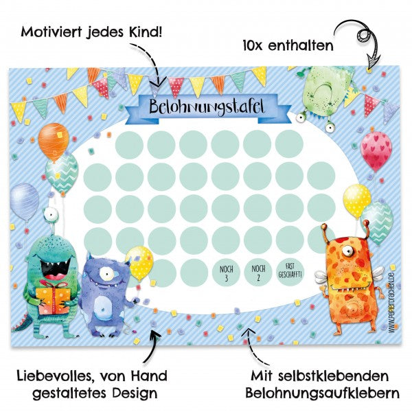 Belohnungstafel Monster