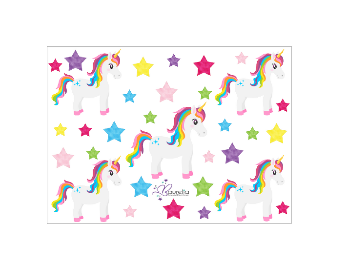Stickerbogen Einhorn 8