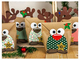 Adventskalender Rentiere grün/rot