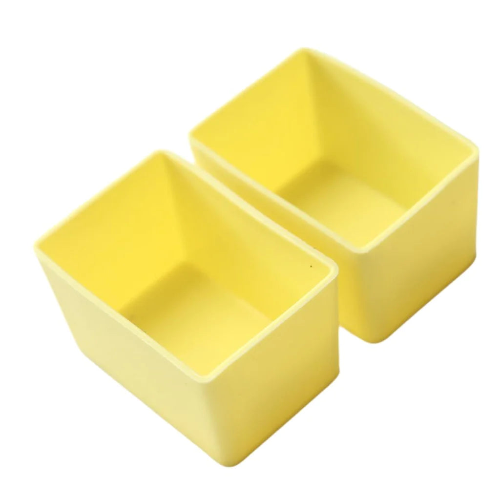 Silikonformen Munchbox Rectangle 2er Set Pastellgelb