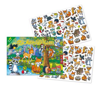 Stickeralbum mit Stickern Waldtiere