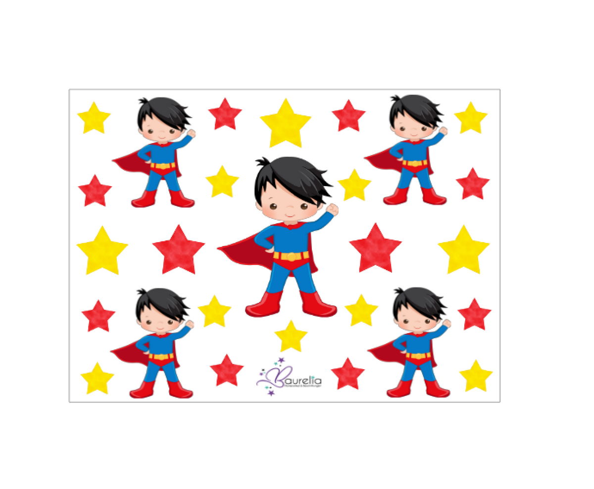 Stickerbogen Superheld 2
