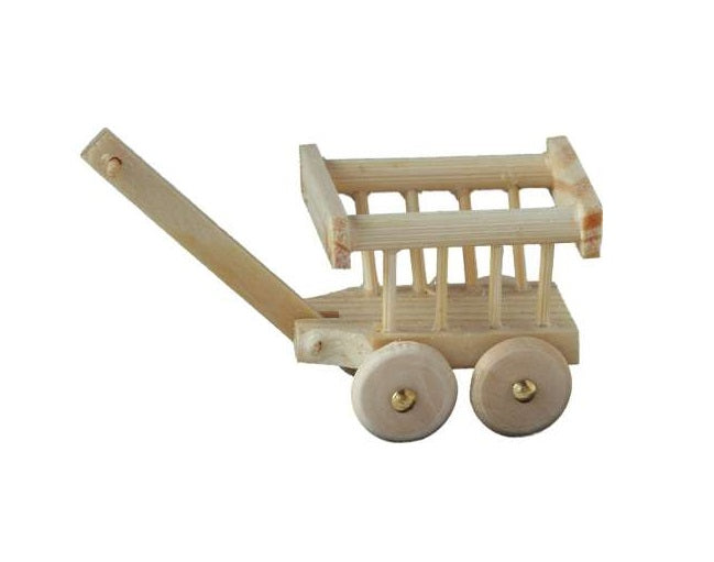 Wichtelzubehör Leiterwagen Holz