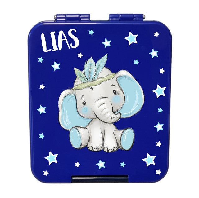 znünibox dunkelblau, lunchbox dunkelblau, brotodose dunkelblau, znünibox elefant, lunchbox elefant, brotdose elefant, znünibox personalisiert, znünibox mit name, lunchbox personalisiert, lunchbox mit name, brotodose personalisiert, brotdose mit name, znünibox personalisiert schweiz kinder