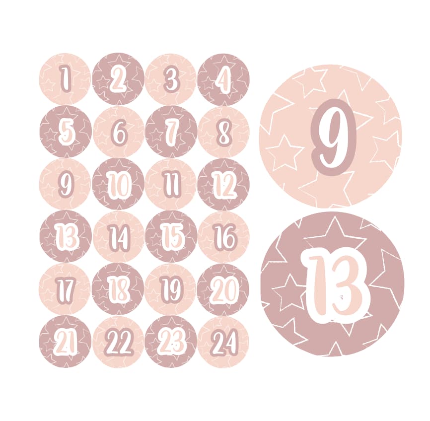 Adventskalender Zahlensticker 49
