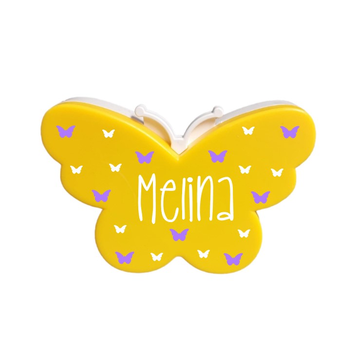 Nachtlicht Steckdose Schmetterling LED Gelb