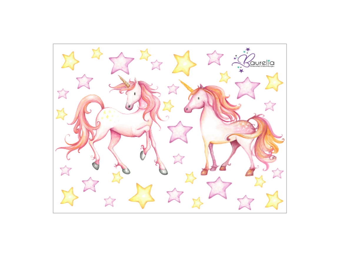 Stickerbogen Einhorn 5