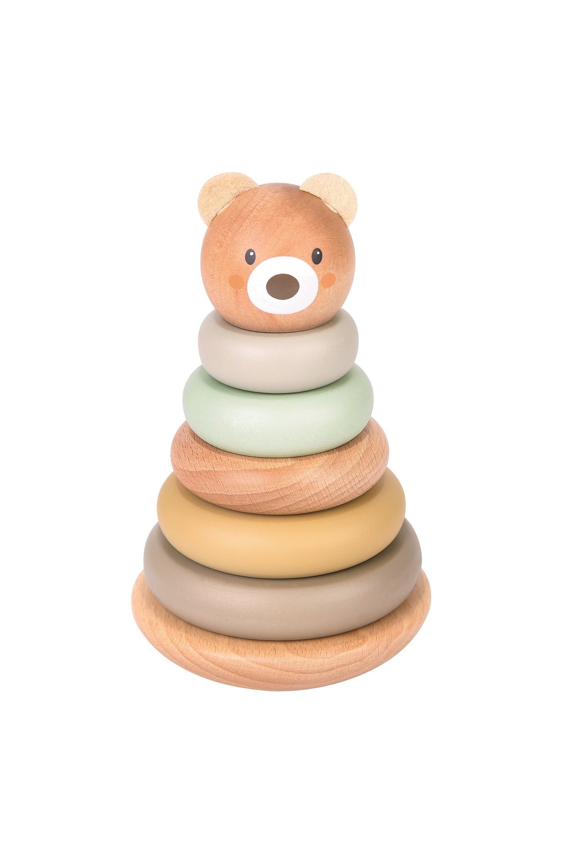 Stapelturm aus Holz Teddybär