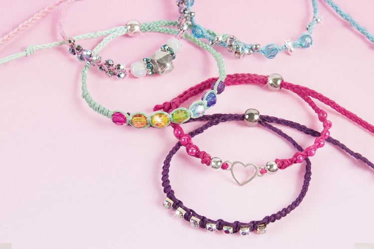 Bastelset Glitzerarmbänder Regenbogen