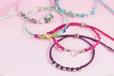 Bastelset Glitzerarmbänder Regenbogen